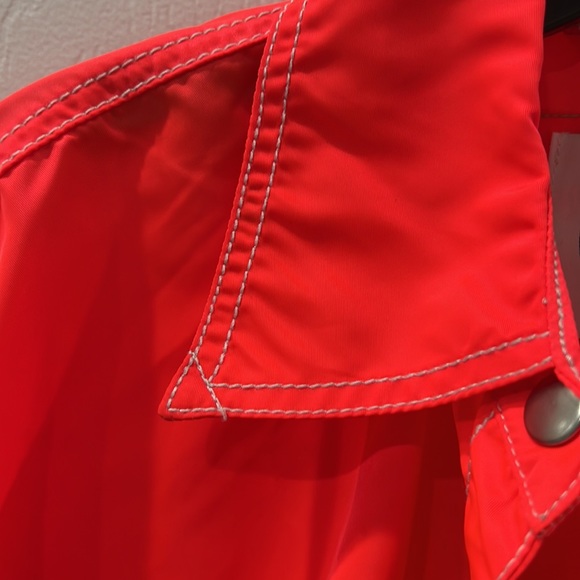 Bright orange cropped nylon jacket from urban outfitters - Picture 7 of 8